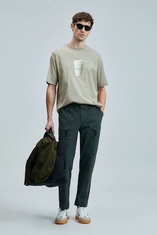 Lufian Omen Modern Grafik T- Shirt Bej Bej 111020252100550 Bej