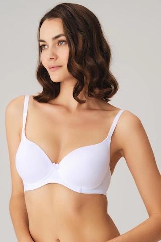 Ten Balenli Desteksiz Dolgusuz Askıları Çıkabilen Günlük Klasik T-shirt Sütyeni Ten