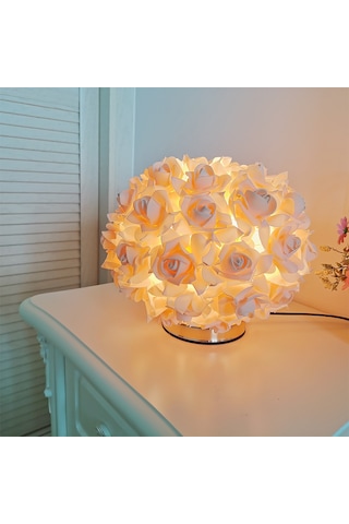 Aurora İskandinav Gül Masa Lambası, Yaratıcı Ve Basit Bej