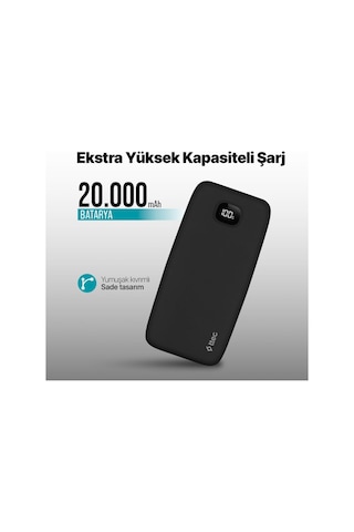 Ttec 2BB211S Chargeup Lcd 20.000 Mah Taşınabilir Hızlı Şarj Aleti Powerbank Siyah