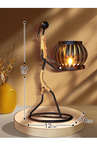 Pabk Çay Mumları İçin Metal Şamdan Heykelciği 252825716 Diğer