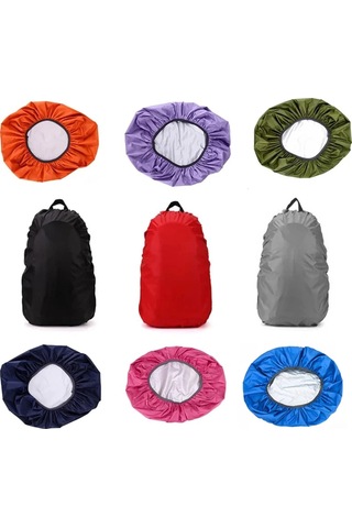 Sırt Çantası Yağmur Kapağı 2 Pcs Yürüyüş, Kamp Gray, 1525l İçin Ayarlanabilir Açık Hava Aksesuarları Antrasit - Gri