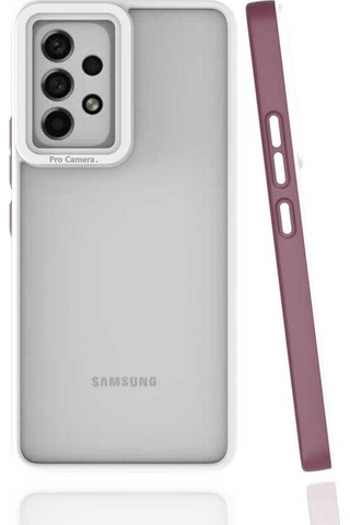 Galaxy Uyumlu A53 5g Kılıf Zore Mima Kapak Mürdüm
