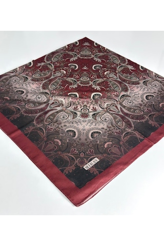Miray Nevada Büyük Boy Organik Pamuk Eşarp - 120 X 120 - 06453 Bordo