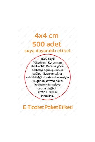 İade Etiketi, E-ticaret Paket Etiketi, Ürün İade Etiketi Ambalaj Etiketi 500 Adet