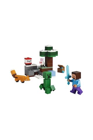 LEGO® Minecraft® Steve’in Tayga Macerası 21583 - 6 Yaş Üzeri Çocuklar için Minifigür İçeren Yaratıcı Oyuncak Yapım Seti (79 Parça)