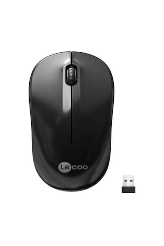 Lenovo Lecoo Ws206 Kablosuz 1200dpı 3 Tuşlu Siyah Optik Mouse