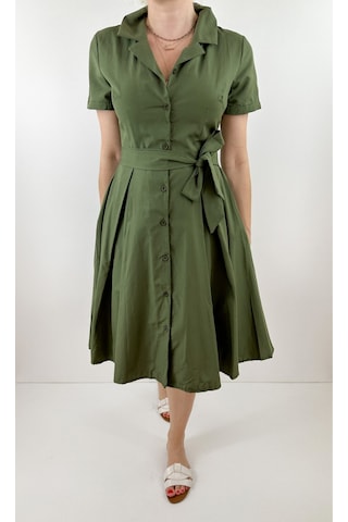 Modaonna Gömlek Elbise Haki