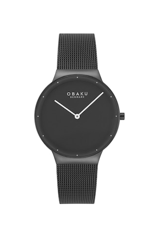 Obaku Denmark V307lxbbmb Quartz Hasır Siyah Safir Cam 34 Mm Kadın Kol Saati Siyah