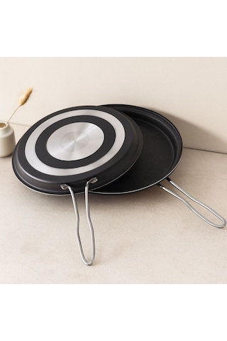 32 Cm Teflon Balık Tavası - İkili Set Çok Renkli