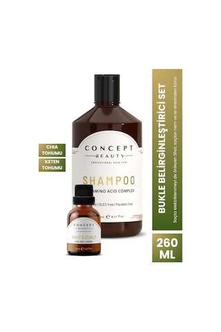 Concept Beauty Bukle Belirginleştirici Şampuan 240 ML + Wavy Curly Shot 20 ML