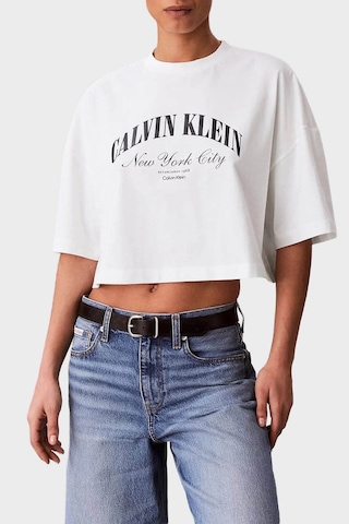 Calvin Klein Jeans Kadın Tişört Lv047f813g Beyaz/beyaz