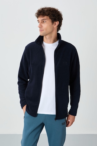 Air Jones Tommy Life Hardy Lacivert Standart Kalıp Polar Erkek Sweatshirt - 88299 Lacivert