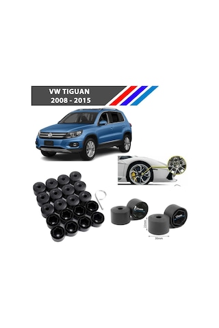 Otozet - Vw Tiguan Bijon Civata Kapağı Siyah Renk 20 Adetli Set 17mm 1k06011739b9
