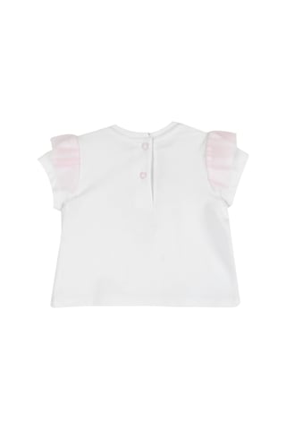 Chicco Kız Bebek Kısa Kollu Tişört 09101834000000 000031 Beyaz