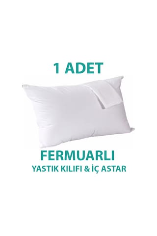 Suvay Pamuklu Fermuarlı İç Yastık Kılıfı Beyaz Renkli İç Astar Yastık İ