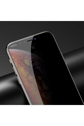 Apple Uyumlu iPhone XS 5.8 Zore Kor Privacy Cam Ekran Koruyucu