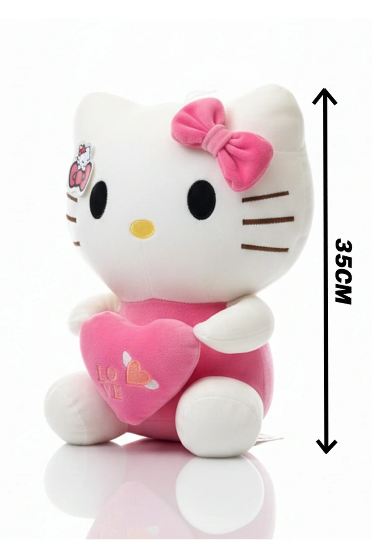 Hello Kitty Peluş Oyuncak 35cm + Peluş Çanta - Sevimli & Yumuşak Açık Pembe