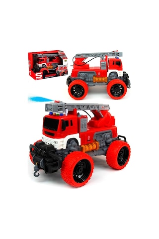 Ctoy Işıklı Sesli Ve Merdivenli Büyük İtfaiye Arabası Js109s