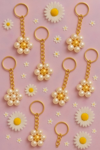 30 Adet Papatya Anahtarlık - Hediyelik Anahtarlık - Sadece Anahatarlıktır