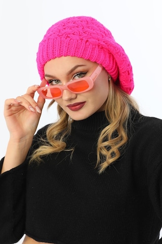 Çift Kat Neon Pembe Kadın Ressam Bere Pembe