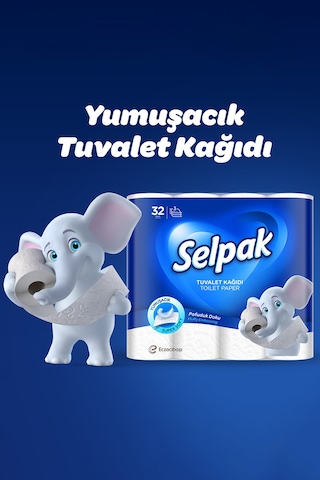Selpak Süper Soft Üç Katlı Tuvalet Kağıdı 32 Rulo