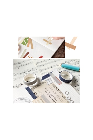 Vkemall Gündüz Hayalleri Serisi Japon Kağıt Bandı Seti - 10 Adet 2m Retro Desenli Dıy El Defteri Dekorasyon Bantı