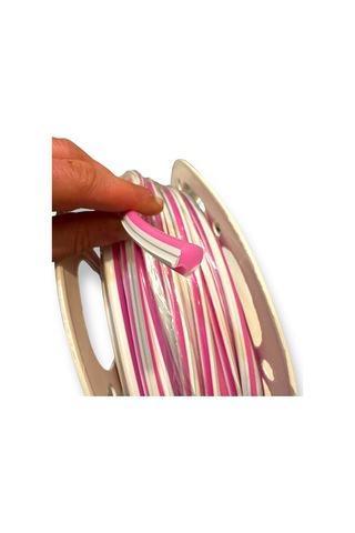 Pembe 6mm İkinci Nesil Silikon Neon Led Şerit Kılıfı 5 Metre Difüzör Tüp Led Hariç Pembe