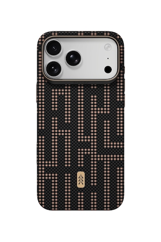 Apple iPhone Uyumlu 18 Pro Kılıf M-safe Şarj Özellikli Raptic Aramid Dual Ultra Grid Serisi Karbon Kapak Siyah