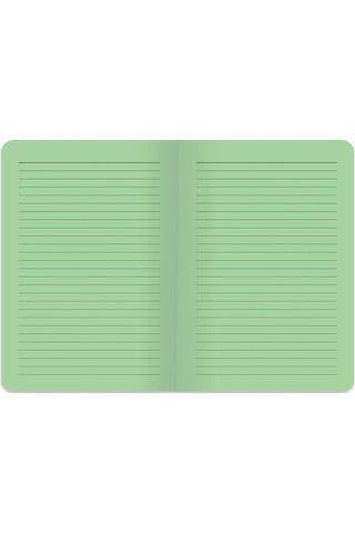 A5 Renkli Sayfa Çizgili Defter - Bir Derdim Var Yeşil