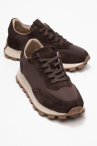 Luvishoes Luvi Shoes Amanda Kahverengi Hakiki Deri Kadın Spor Ayakkabı Kahverengi