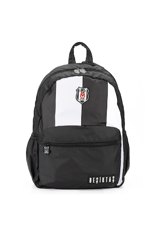 Beşiktaş Trend Çubuklu Sırt Çantası Siyah - Beyaz
