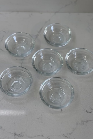 Albergio 6 Adet Mini Cam Sosluk Küçük Sos Ve Baharat Kasesi Seti Şeffaf Diğer