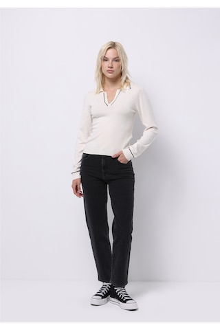 Colin's Colins Slim Fit Polo Yaka Düz Kadın Beyaz Kazak Cl1076351 Q1.v1 Ofw Beyaz