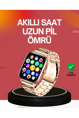 41 Mm Kavisli Kasa Akıllı Saat Ios Ve Android Uyumlu Çok Renkli