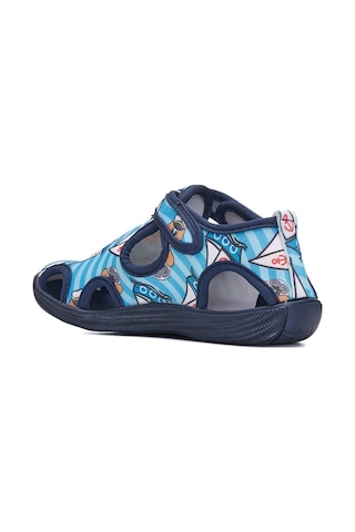 Günlük Unisex Çocuk Aqua Sandalet Esnek Kaymaz Taban Cırtlı Yazlık Deniz Kreş Ayakkabı 141 Lacivert Gemici