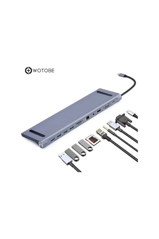 Macbook Uyumlu Type-c To Hub 11 In 1 Çok Amaçlı Çoklayıcı Hub