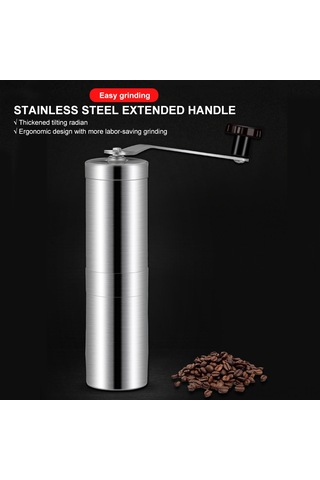 Konesam 304 Çelik El Coffee Değirmeni - Seramik Çekirdek, Ayarlanabilir İnceklik, Taşınabilir, 40g Kapasite, Kahve/fındık/ Tahıllar Üzerinde Kullanılabilir Diğer
