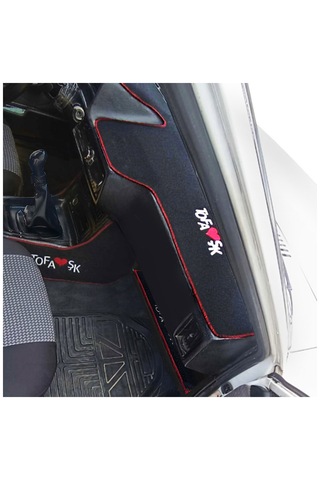 Tofaş Düşük Alçak Torpido Koruma Halısı & Vites Konsol Yan Halısı & Torpido Alt Sehpa Örtüsü Siyah