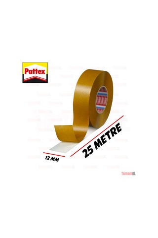 Pattex alman Markası Çift Taraflı Bant 12 MM X 25mt Universal