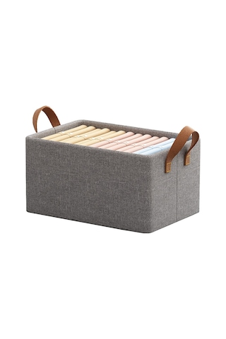 Cbtx Jjtz 56l Çelik Çerçeveli Saklama Kutusu Katlanabilir Dolap Düzenleyici Kutusu - Gri