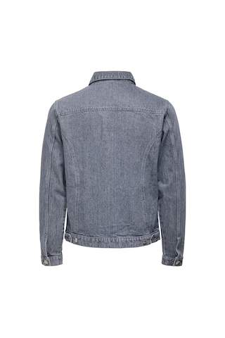 Only & Sons Erkek Geniş Yaka Kot Ceket - 22032036 Gri