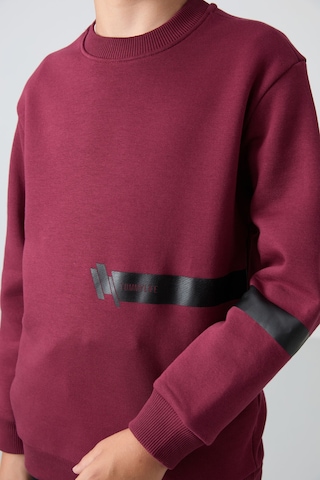 Erguvan Pamuklu Kalın İçi Tüylü Yumuşak Dokulu Standart Fit Baskılı Erkek Çocuk Sweatshirt - 11238 Mor