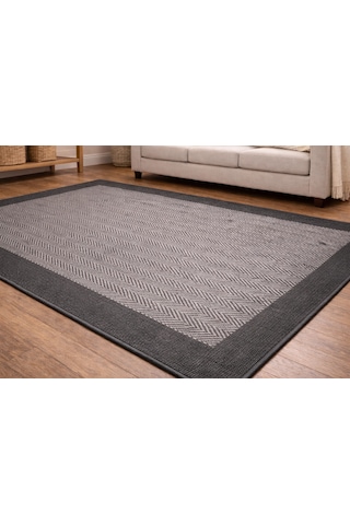 Mess Modern Dekoratif Yumuşak Dokulu Sisal Halı 3939 Gri Antrasit Çok Renkli