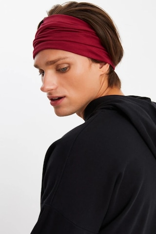 Erkek 4 Fonksiyonlu Koruyucu Pamuklu, Esnek, Terletmez, Bandana, Boyunluk, Maske - Tek Ebat / Bordo Bordo