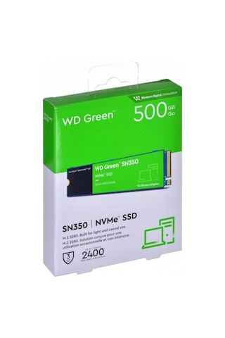Wd Green SN350 WDS500G2G0C 500GB PCIe Gen3 2400/1500 Nvme Pcıe M.2 SSD