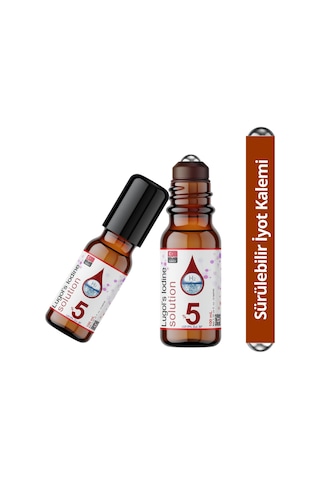 Dolar Kimya Lugol İyot Çözeltisi %5 100 Ml Roll-on Şişe Lügol Pharma Grade Lugols Iodine