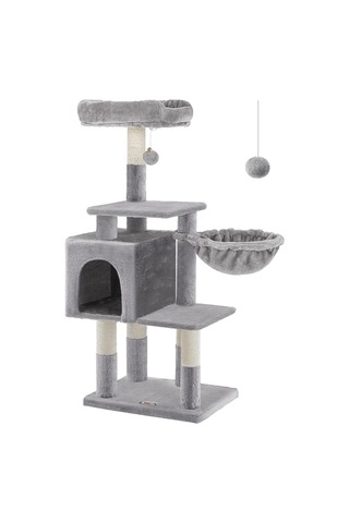 Pct52w 110 Cm Kedi Ağacı, Açık Gri Açık Gri, Clawfy Koleksiyonu Pct52w