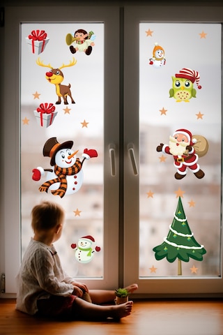 Kardan Adamlar Bebek Ve Çocuk Odası Dekoratif Yılbaşı Sticker