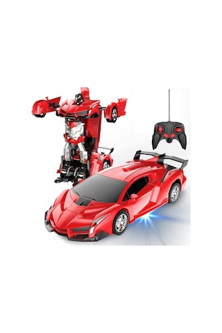 Robota Dönüşen Uzaktan Kumandalı Araba Lamborghini Model Şarjlı Rc Araba